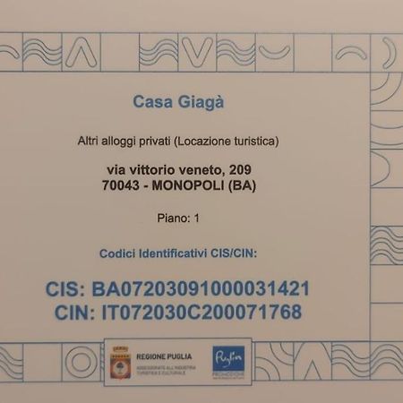 Casa Giaga Lejlighed Monopoli Eksteriør billede